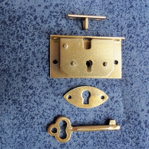 Miniature mortise lock 40mm x 22mm x 7mm  n124