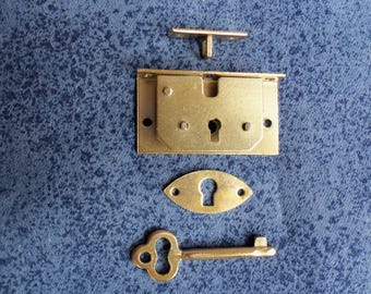 Miniature mortise lock 40mm x 22mm x 7mm  n124