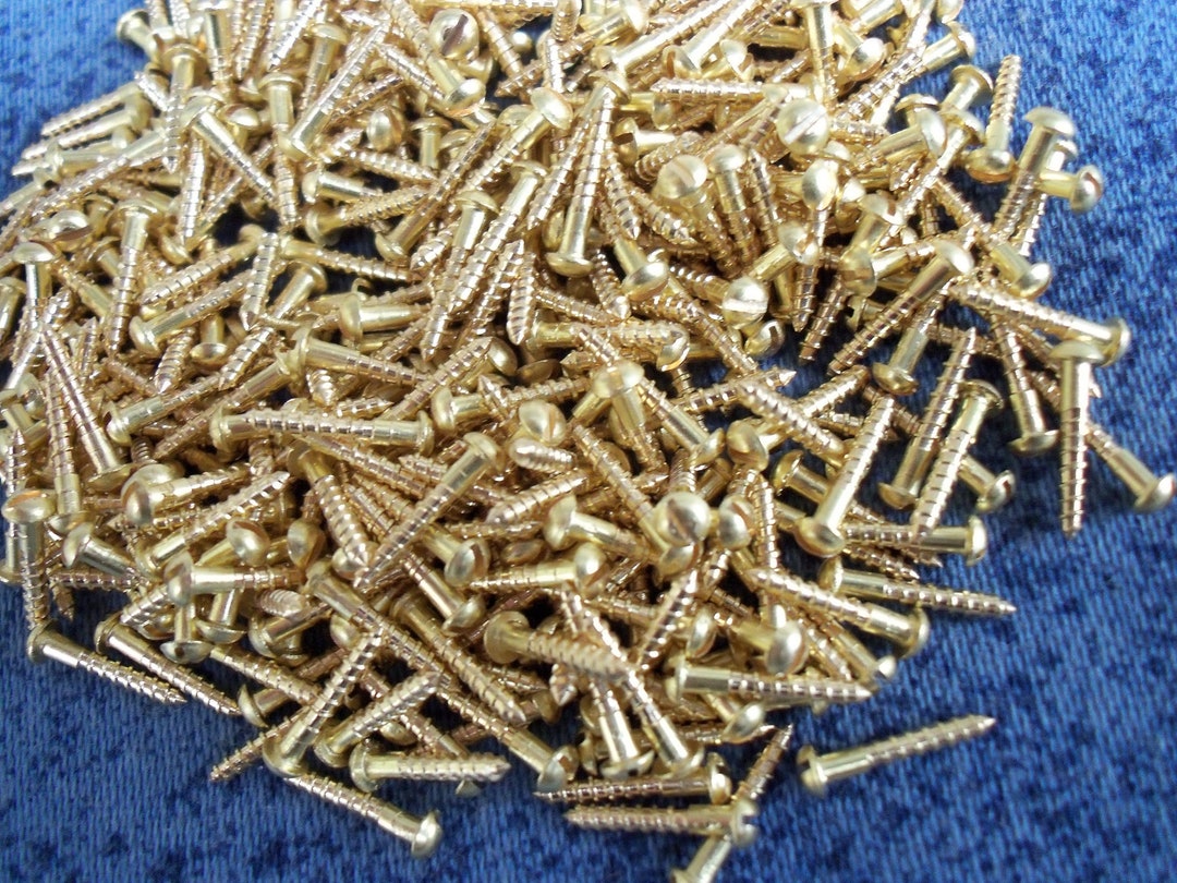 Miniature Hardware Parts Pack Small 1,6x12 Mm Solid Brass Wood Screws