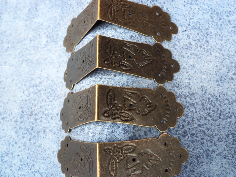 4pcs 55mm x 55mm x 25mm metal Decorative Corner Bracket for Etsy
