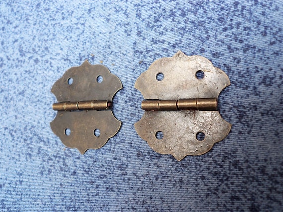 2 Pcs Decorative Hinges 30mmx30mm Metal Color Antique Etsy