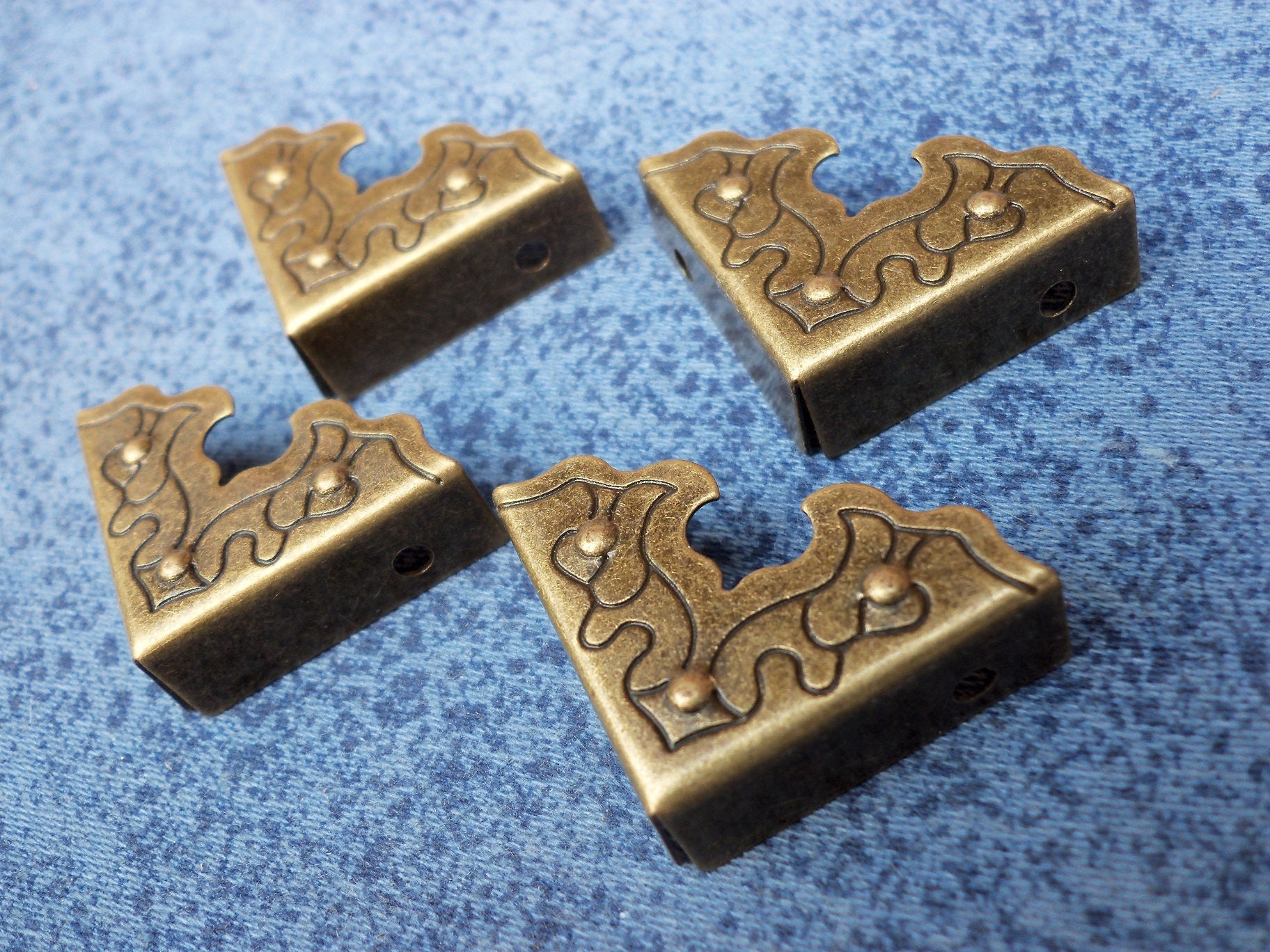 4pсs 25mmx25mmx 8mm. Decorative Corner Metal Color Antique Etsy