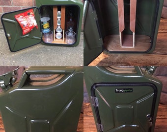 Upcycled Jerrycan Jerry can mini bar recycled man cave gift
