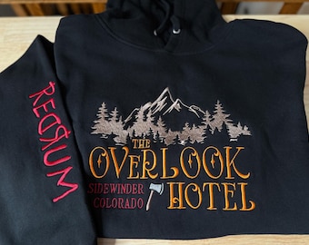 Embroidered Overlook Hotel Sidewinder Colorado Hooded Pullover / Sweatshirt