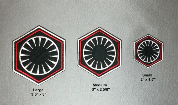 STAR WARS FIRST ORDER EMBROIDERED 3.5 INCH IRON ON SEW ON PATCH RED/BLK 