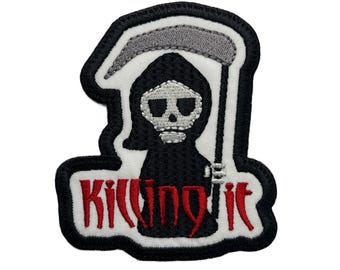 Killing It Grim Reaper Patch \ Emblem \ Badge \ Applique
