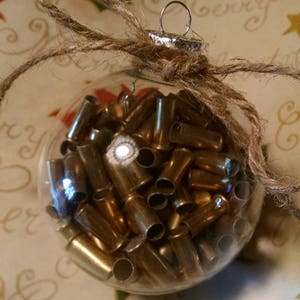 Ornament, Fired Bullet Shell Ornament,  Christmas Ornament.
