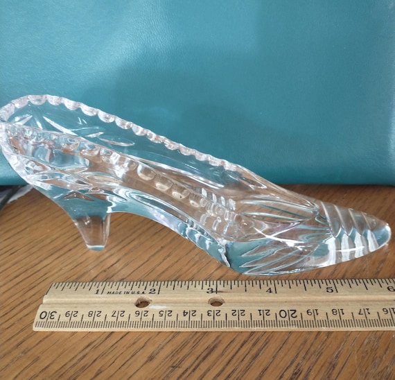 Glass Slipper Shoe Figurine, Lead Crystal, Glass Slipper, Figurine
