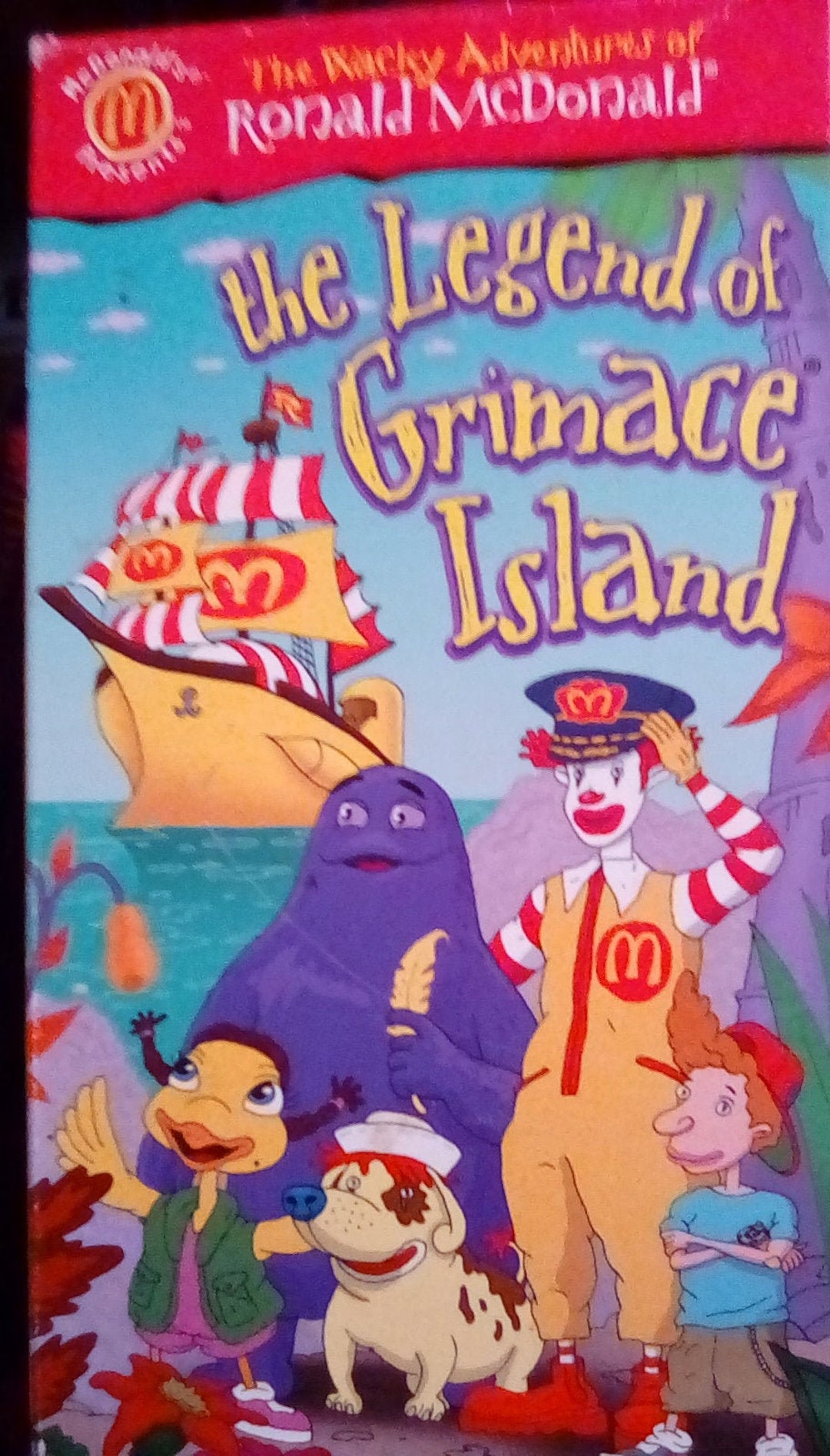VHS the Legend of Grimace Island Kids Movie Mcdonalds Etsy