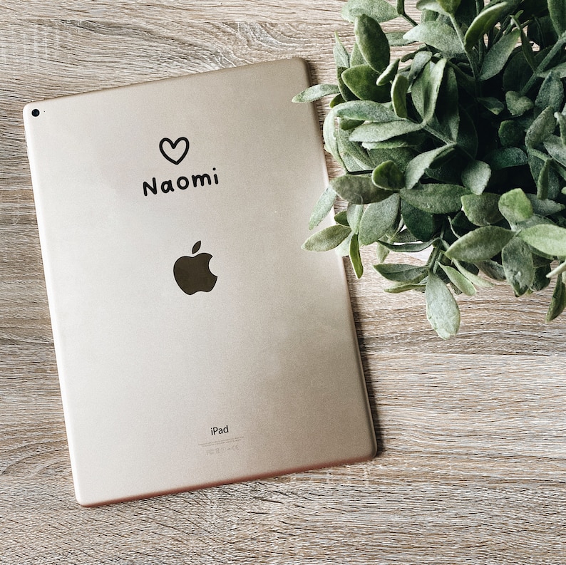 MacBook Mug Personalized Name Decal iPad Cute Unique Gift Water Bottle Custom Laptop Sticker Laptop