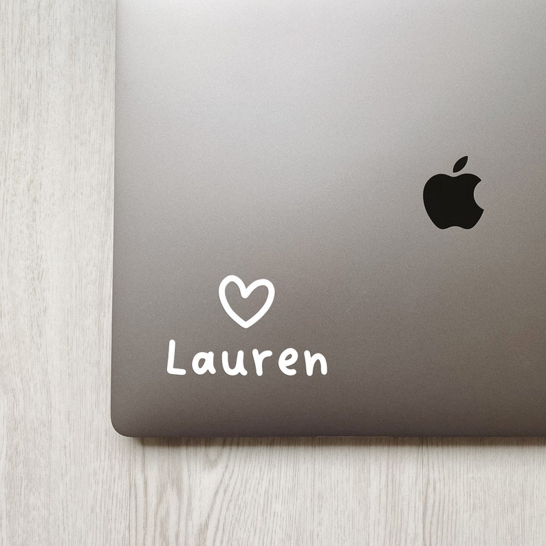 MacBook Mug Personalized Name Decal iPad Cute Unique Gift Water Bottle Custom Laptop Sticker Laptop