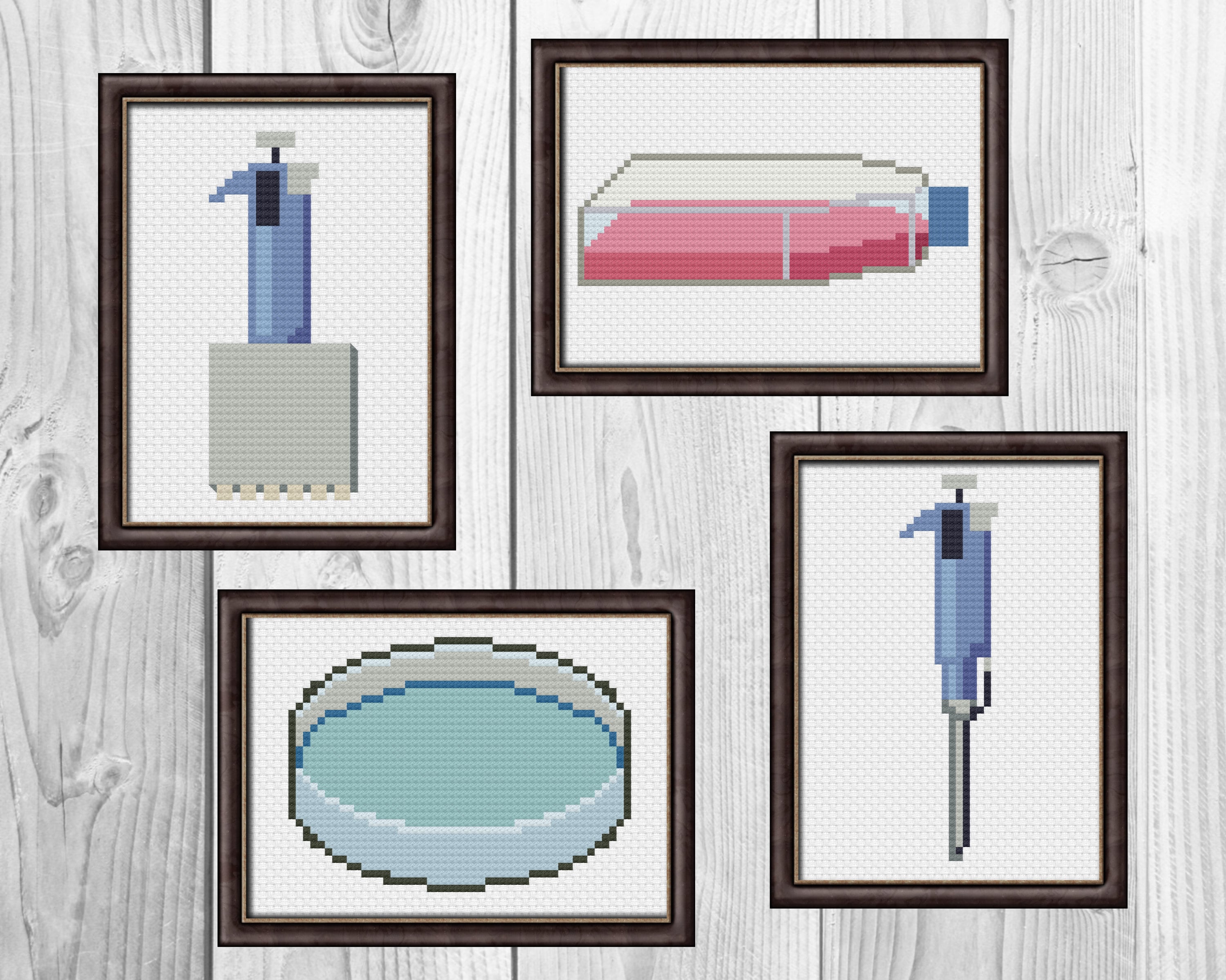 Cell Culture Lab Equipment Cross Stitch Pattern Set PDF Etsy UK
