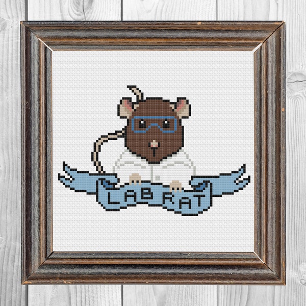Lab Rat Cross Stitch Pattern PDF