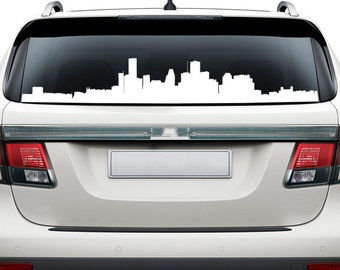 HOUSTON Texas Skyline Vinyl Wall Sticker Decal 9"h x 60"w