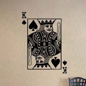 King of Spades Playing Card Poker Blackjack Vinyl Wall Sticker Decal
