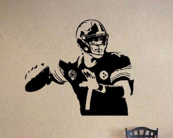 Ben Roethlisberger Pittsburgh Steelers Football Vinyl Wall Sticker Decal 37" w x 33" h