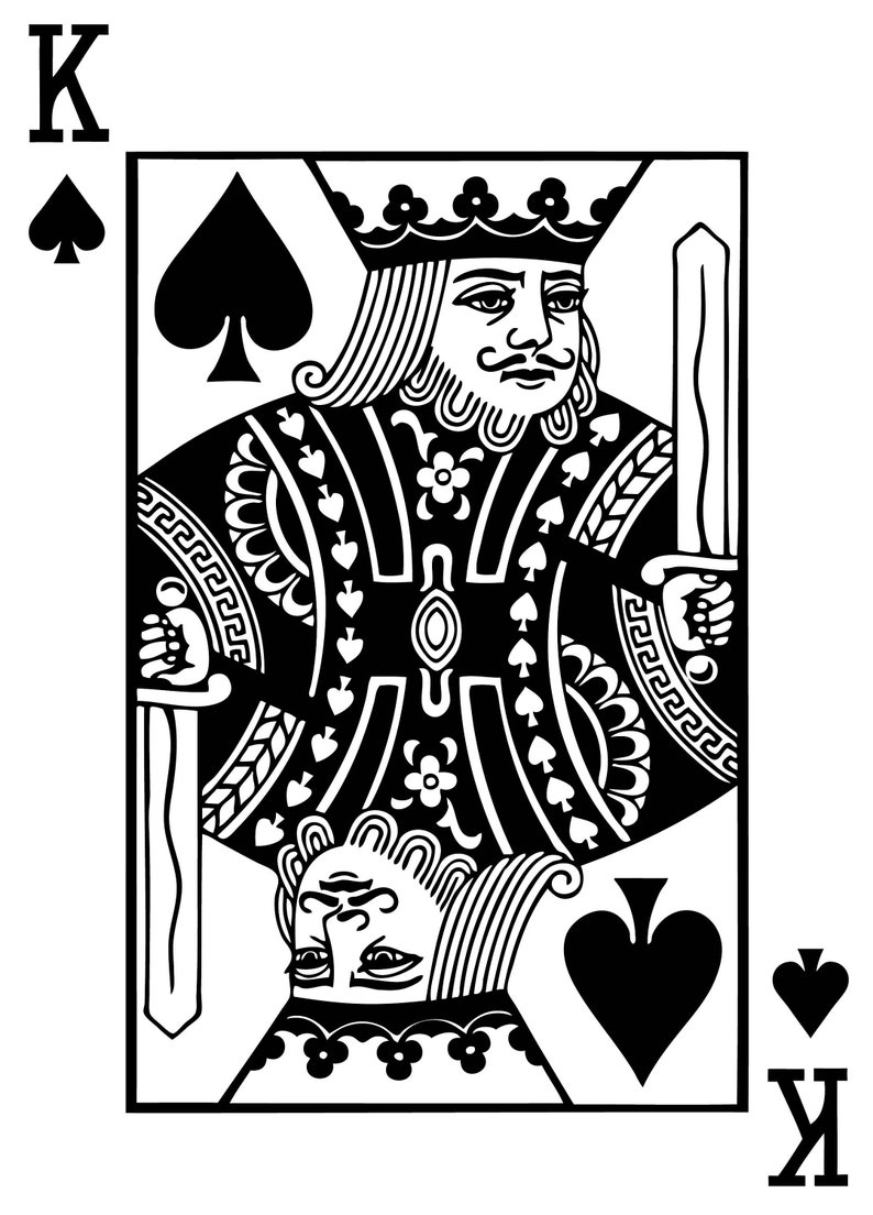 King of Spades Playing Card Poker Blackjack Vinyl Wall Sticker - Etsy