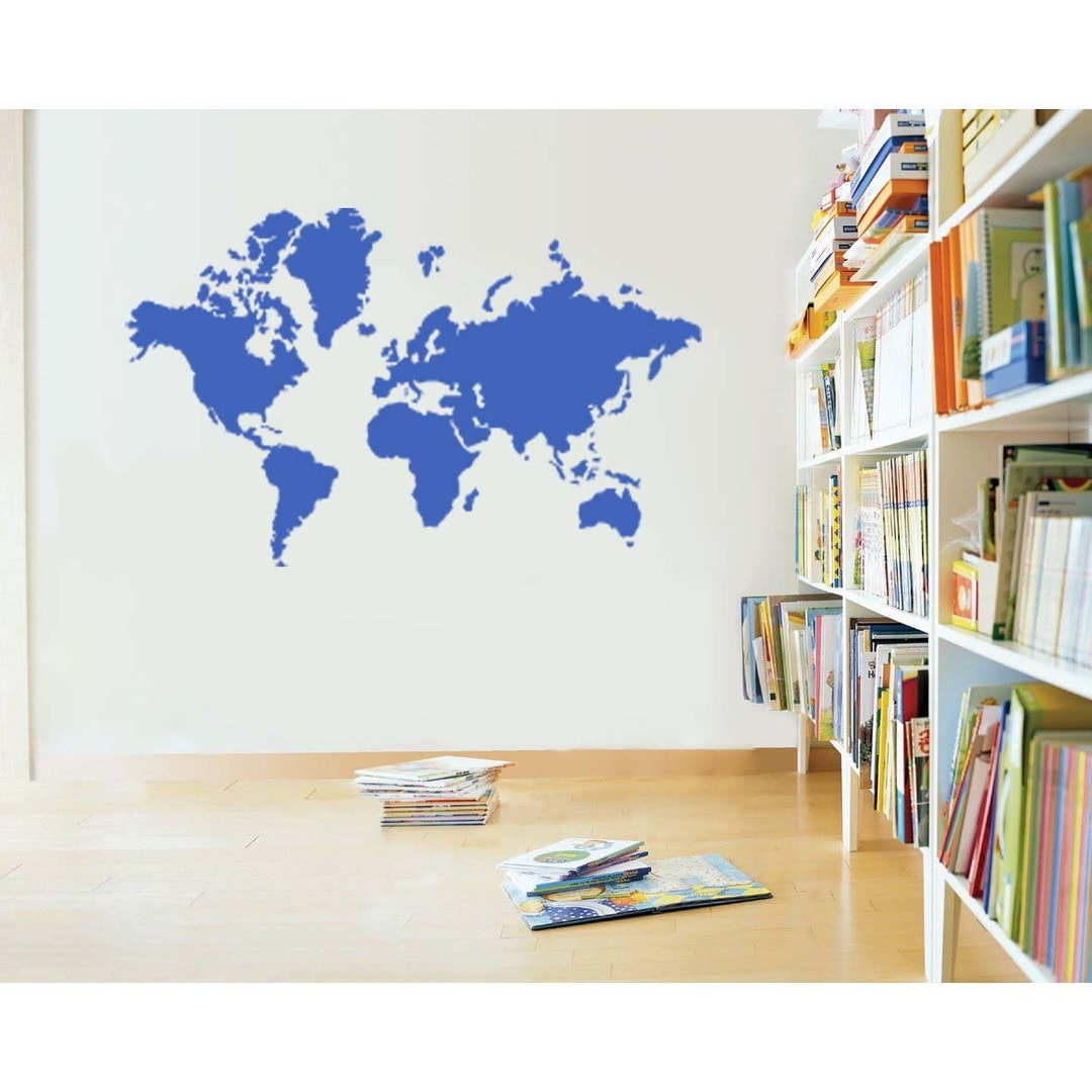 World Map Silhouette Vinyl Wall Sticker Decal 22