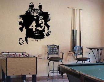 Troy Polamalu Pittsburgh Steelers Football Vinyl Wall Sticker Decal 22" w x 34" h