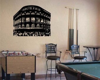 Ebbets Field New York Baseball Brooklyn Dodgers Stadium Vinyl Wall Sticker Decal 22"h x 27"w