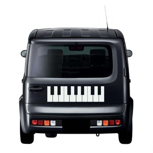 Piano Keyboard Keys Musical Instrument Vinyl Wall Sticker Decal 9.75&quot;h x 22&quot;w