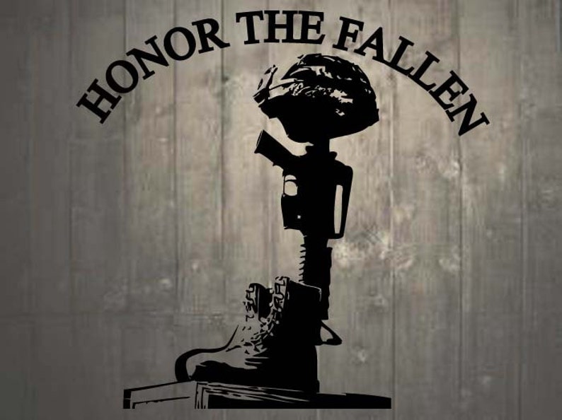 Helmet Rifle Boots Fallen Soldier Quote Memorial Wall Sticker Etsy
