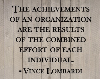 Vince Lombardi Achievements Inspirational Football Sports Vertical Quote Vinyl Wall Sticker Decal (e)