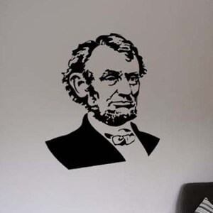 Abraham Lincoln Vinyl Wall Sticker Decal 30 in h x 22 in w