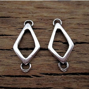 Sterling Silver Artisan Earring Dangles and Chain Links (set of two)