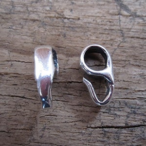 Enganche para colgante de plata esterlina hecho a mano - 12 mm x 4 mm (A)