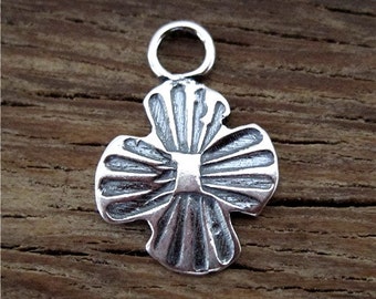Artisan Southwestern Style Stamped Cross in Sterling Silver (one)