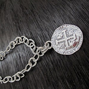 Gold Bronze Spanish Coin Replica Charm and Pendant one image 5