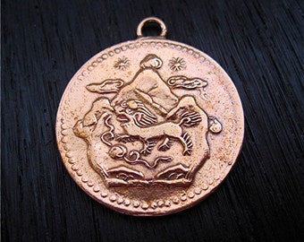 Red Bronze Reproduction of Tibetan 1949 Himalayan Mountain Scene Coin (one) (A)