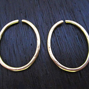 Large Rustic Gold Bronze Open Jump Rings (set of two) (N)