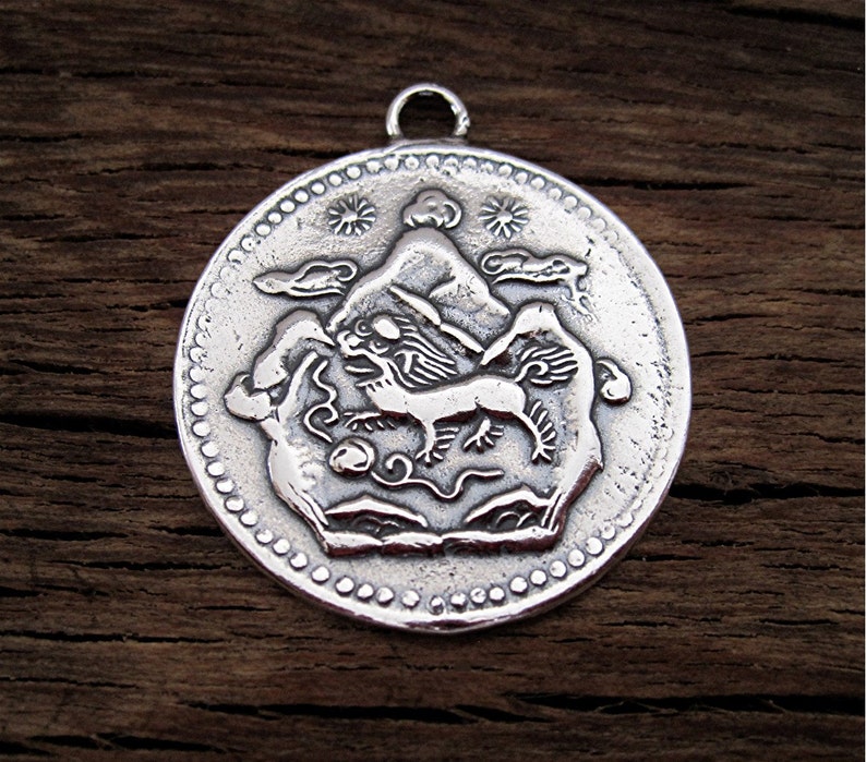Red Bronze Reproduction of Tibetan 1949 Himalayan Mountain Scene Coin one A image 2