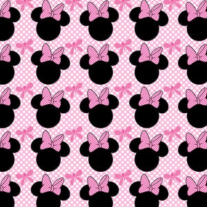 Minnie Mouse Digital Paper Pack, Polka Dots, Minnie Mouse Heads, Stars Printable Party Decor, Scrapbooking Paper Instant Download image 3