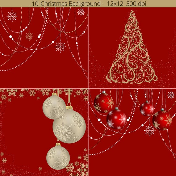 Sfondi Natalizi Jpg.Sfera Di Natale Sfondi 10 File Jpg 12 X 12 Natale Clipart Etsy