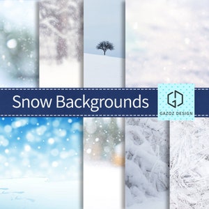 Winter snow digital paper, winter scrapbook paper,  christmas, trees, snow fall, snow backgrounds, digital paper, scrapbook, DOWNLOAD