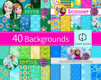 Frozen Digital Papers frozen Patterns Palette | Etsy