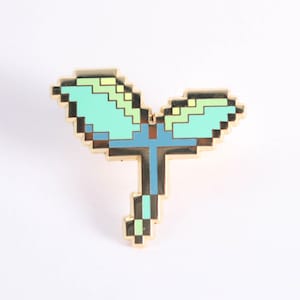 pixel sprout enamel pin