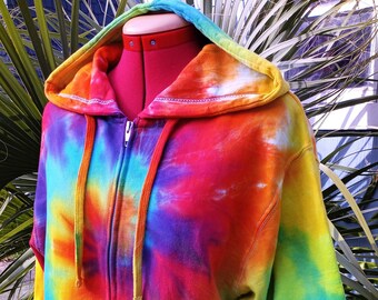 tie dye zip up jacket