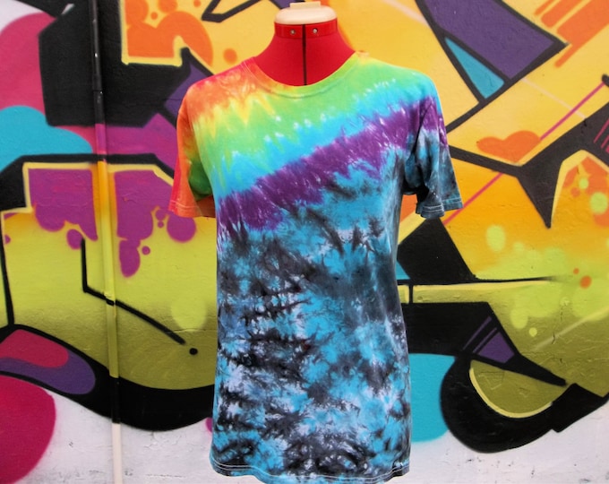 Rainbow After the Storm Ice Dye, Hand Dyed, Made to Order