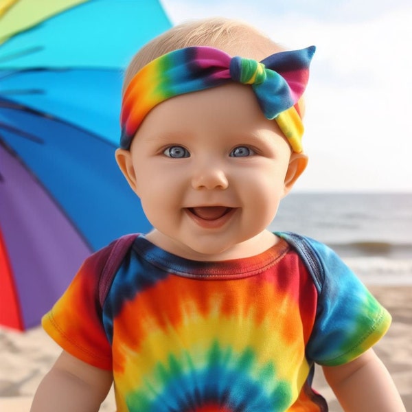 Tie Dyed Baby Onesie, teint à la main, fabriqué sur commande