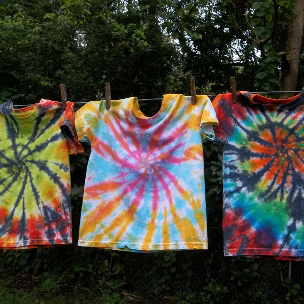 Children's Tie Dye Shirt, Hand Dyed, Made to Order