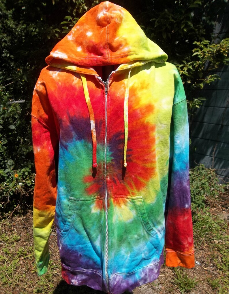 Tie Dye Rainbow Espiral Para Hombre Talle S-xl 2xl 3xl Con Capucha Sudadera Con Capucha Nuevo Con Capucha