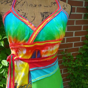 Custom made from your shirts T Shirt Wrap Dress, Hand Dyed, Made to Order