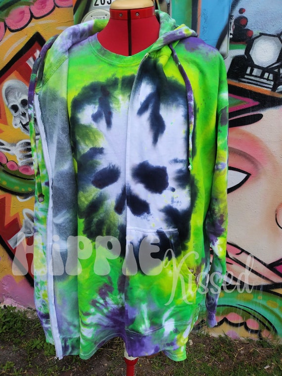 Tie dye skull hoodie sale