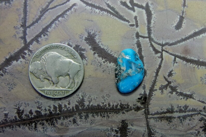 Handcut Natural Sleeping Beauty Turquoise Cabochon; Natural Arizona