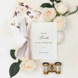 à ma mariée le jour de notre mariage / carte personnalisée le jour du mariage / carte du jour du mariage de la mariée / femme