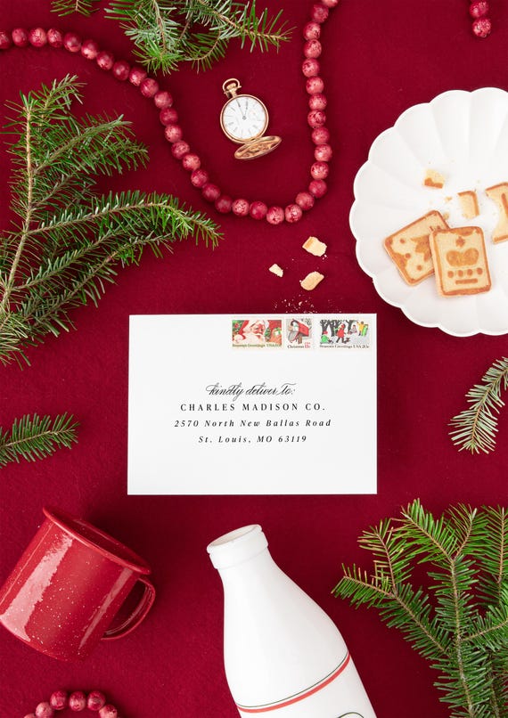 upgrade to address printing on holiday card order